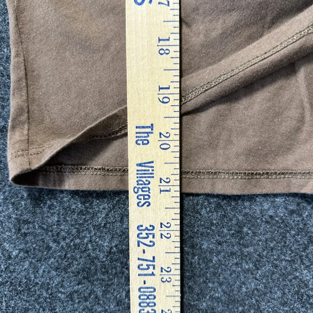 Abercrombie Kids Brown Graphic Tie Front T-Shirt Size 9/10 Retro Logo Tee